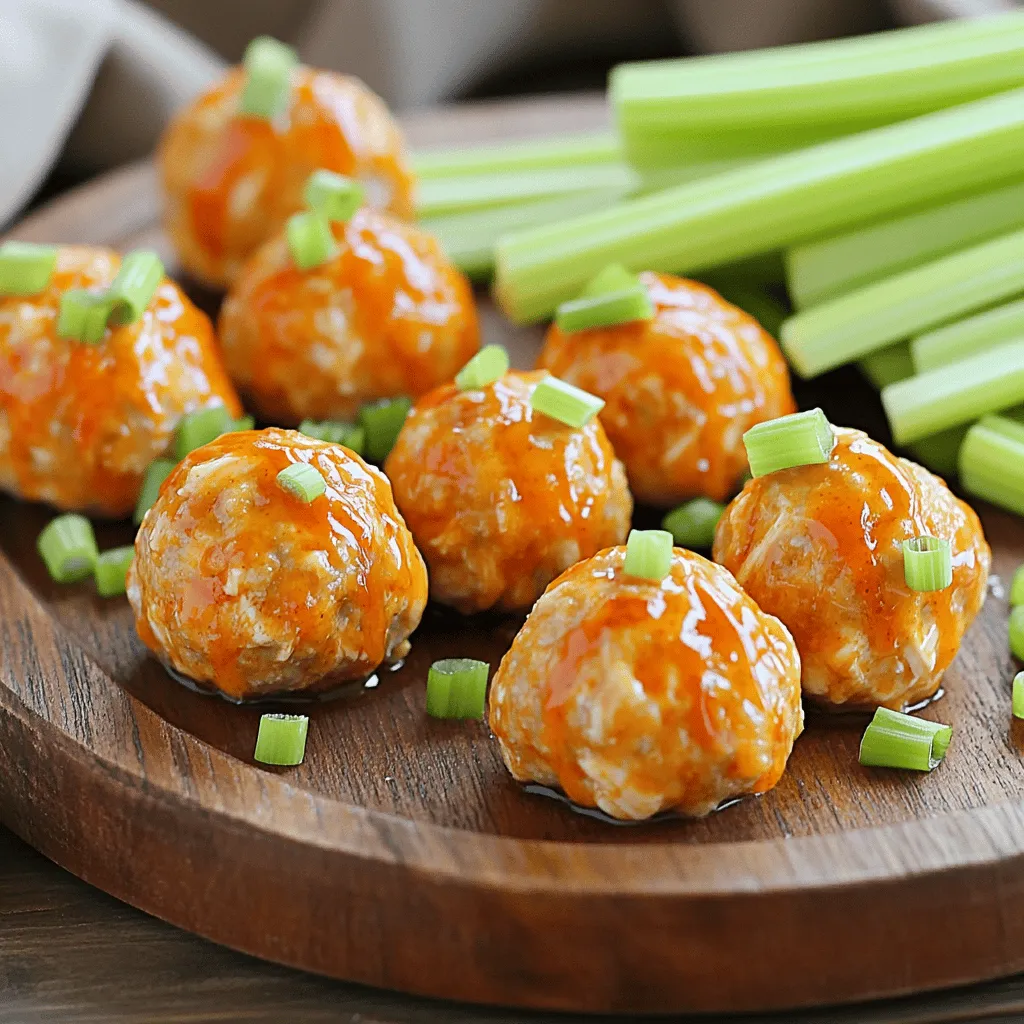 Baked Buffalo Chicken Meatballs Tasty and Simple Treat