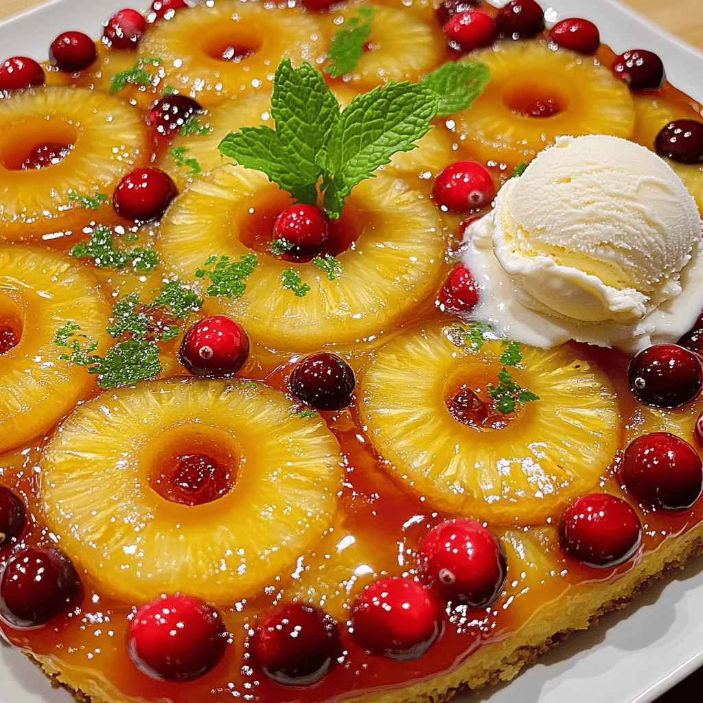 Cranberry Pineapple Upside-Down Cake Delight Recipe