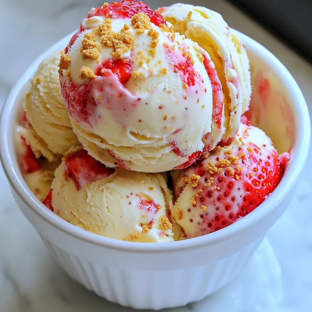 Strawberry Cheesecake Ice Cream Creamy Delight Recipe