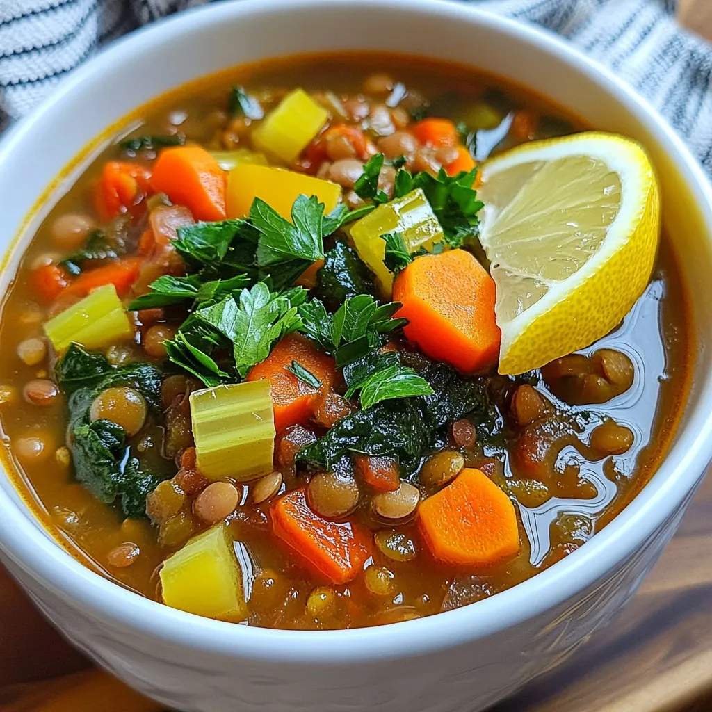 Mediterranean Lentil Soup Flavorful and Nourishing Dish