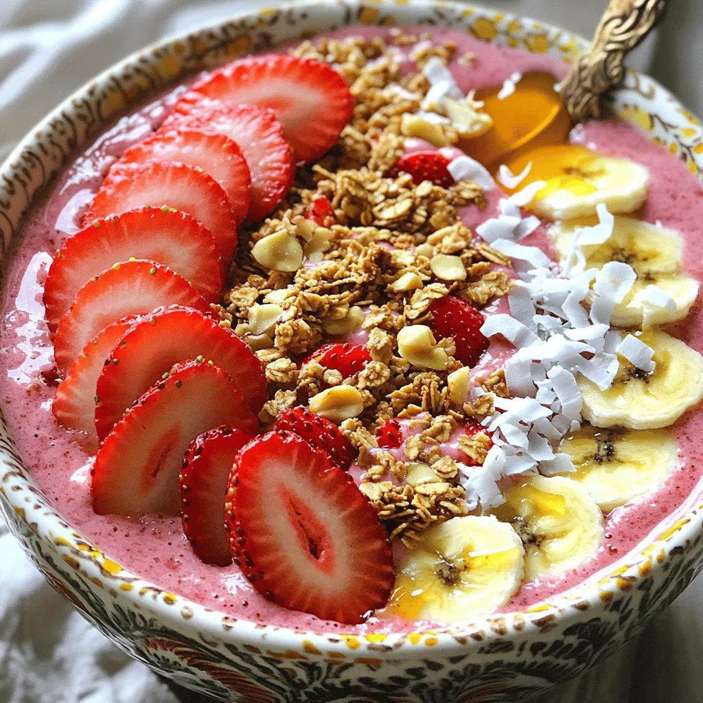 Strawberry Shortcake Smoothie Bowl Protein Delight