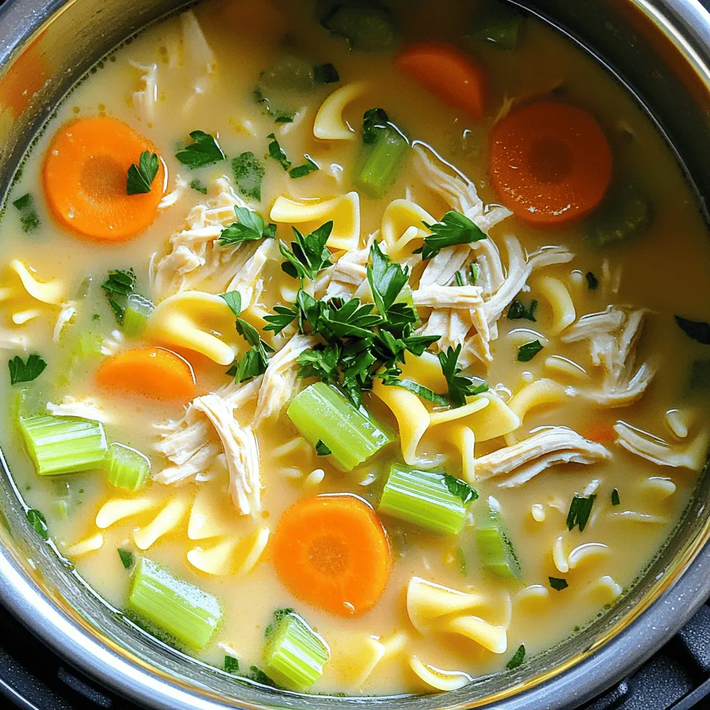 Instant Pot Creamy Chicken Noodle Soup Delight
