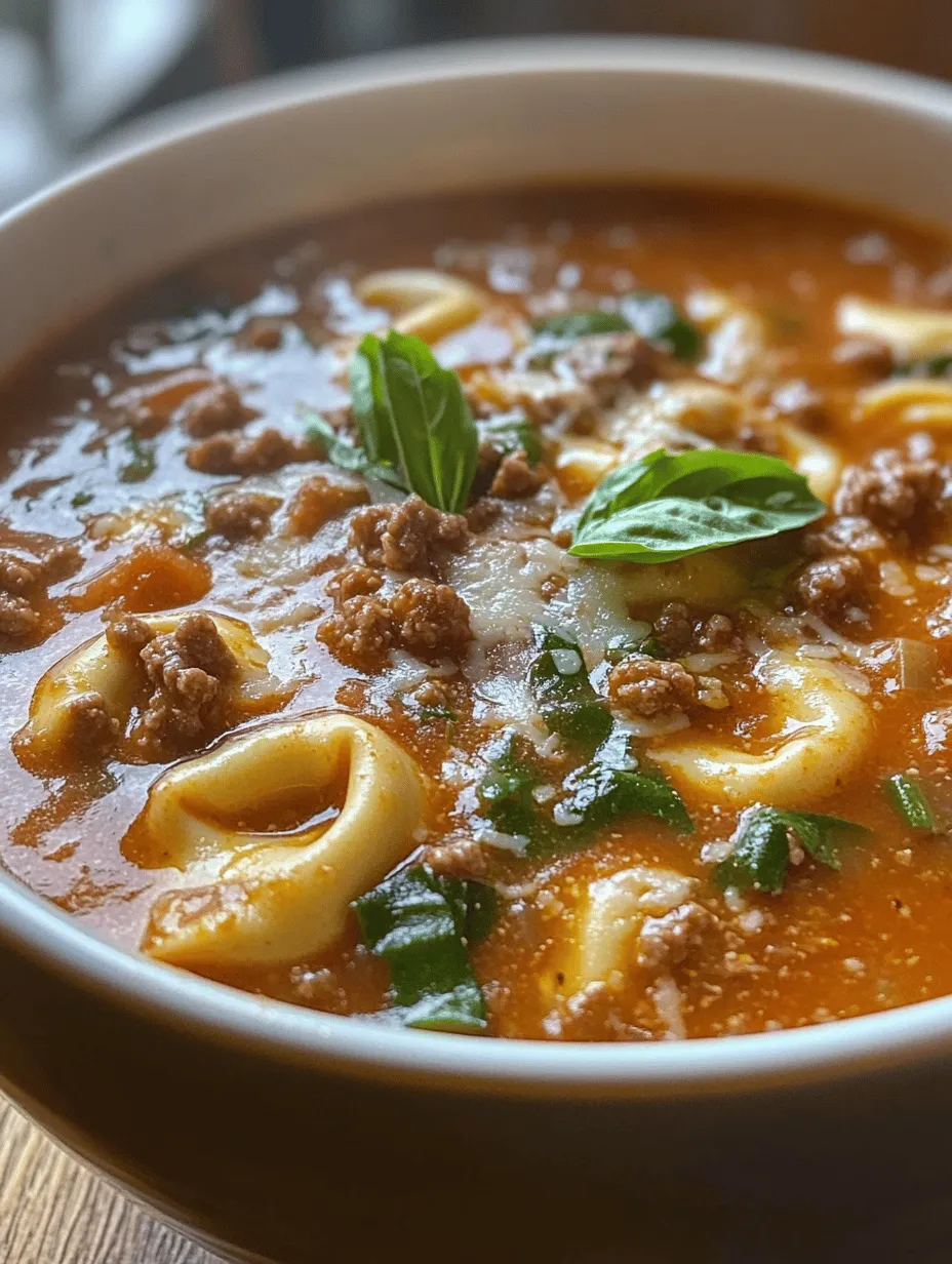 Cozy Slow Cooker Tomato Tortellini Soup with Ground Beef