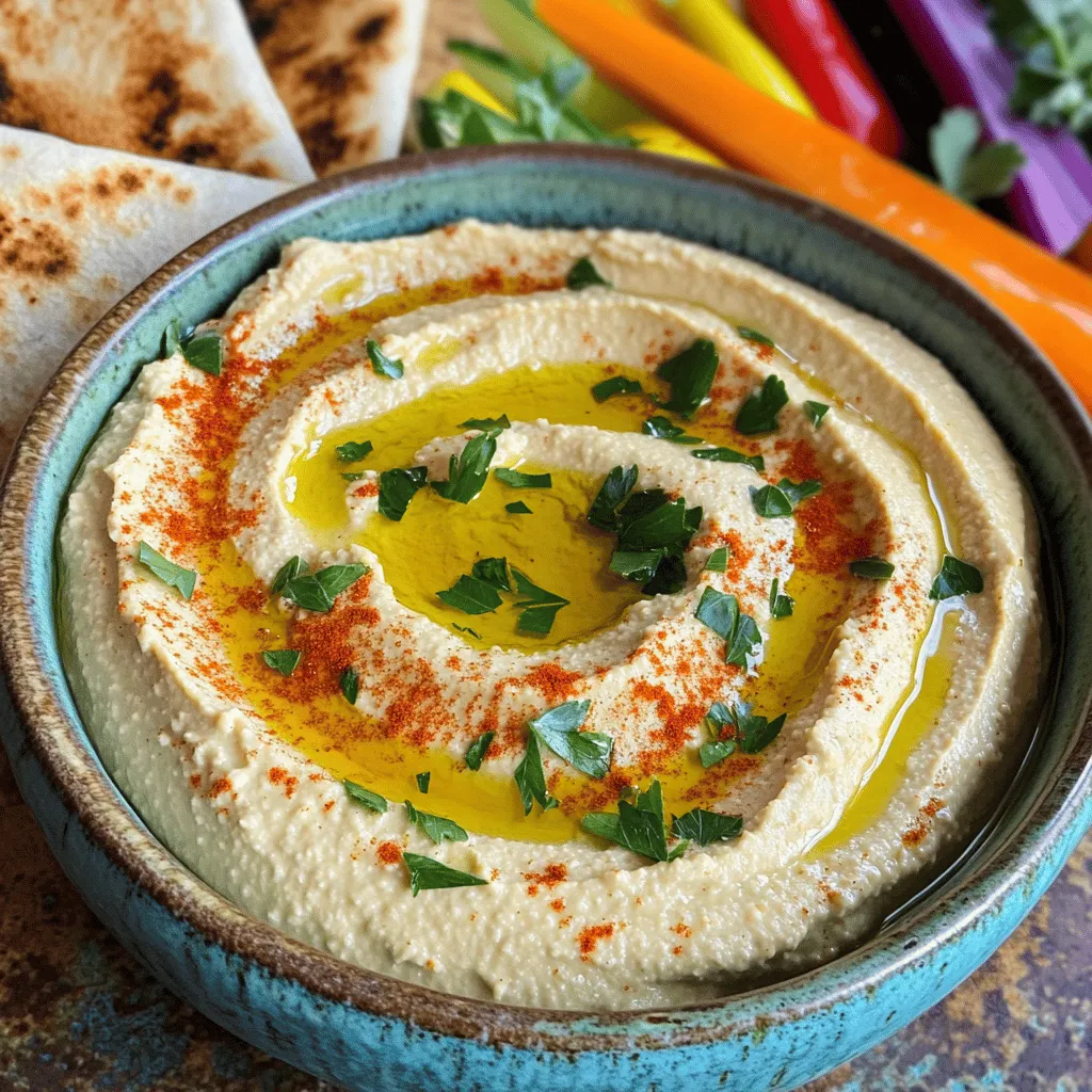 Deliciously Creamy Roasted Garlic Hummus Recipe