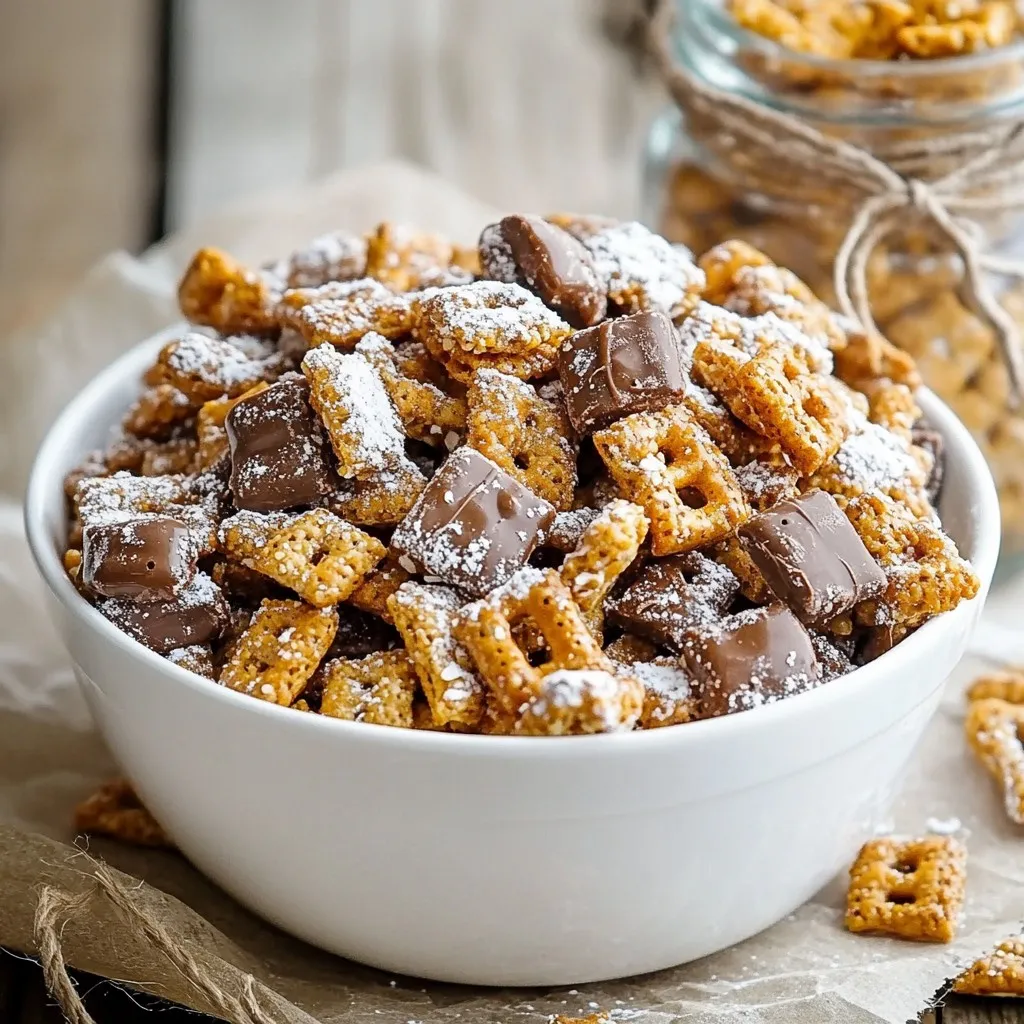 Caramel Pretzel Puppy Chow Irresistible Snack Treat