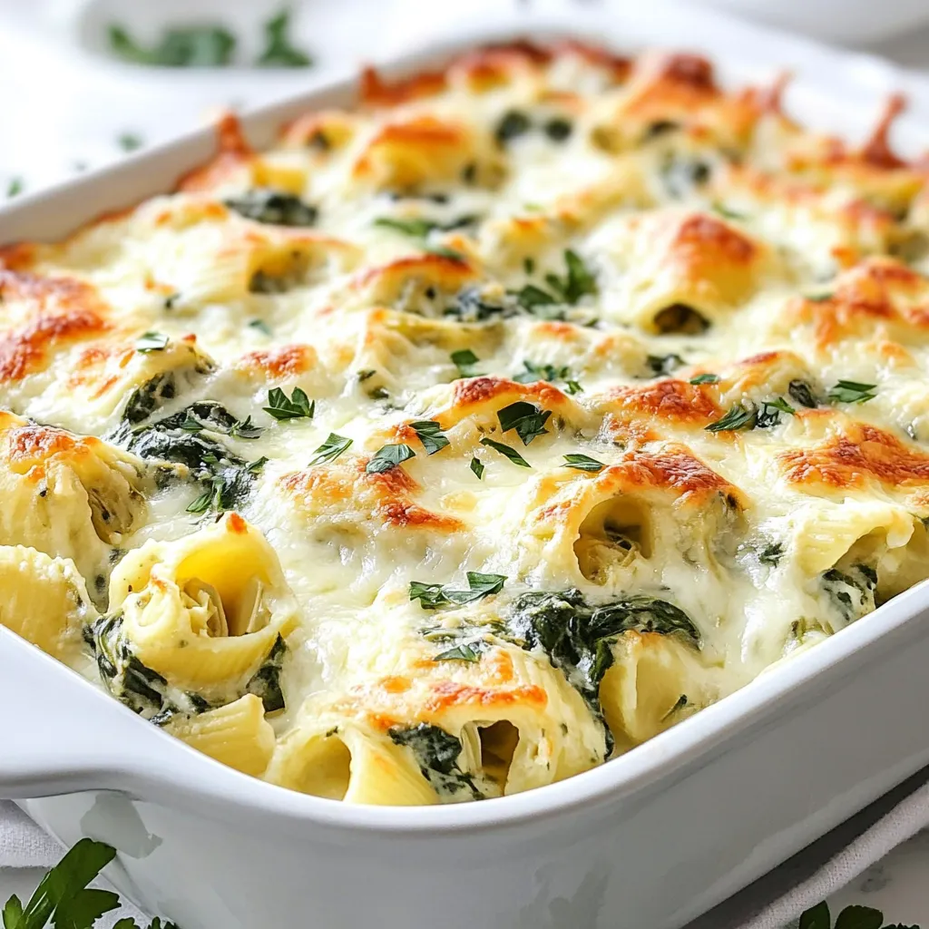 Creamy Spinach Artichoke Pasta Bake Tasty and Simple