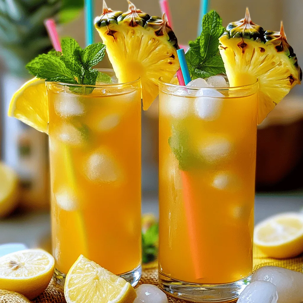 Lemony Pineapple Iced Tea Recipe Refreshing Delight