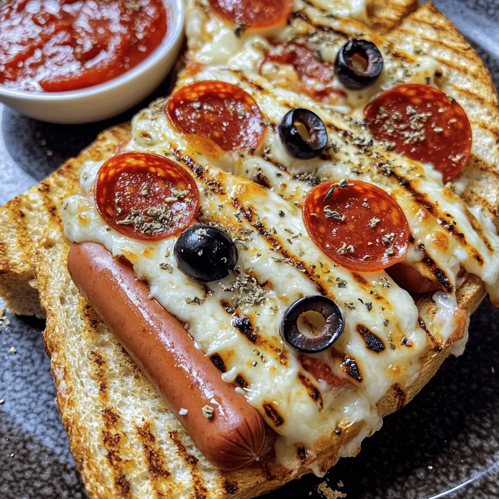 Cheesy Dog Pizza Sandwich Simple and Tasty Treat