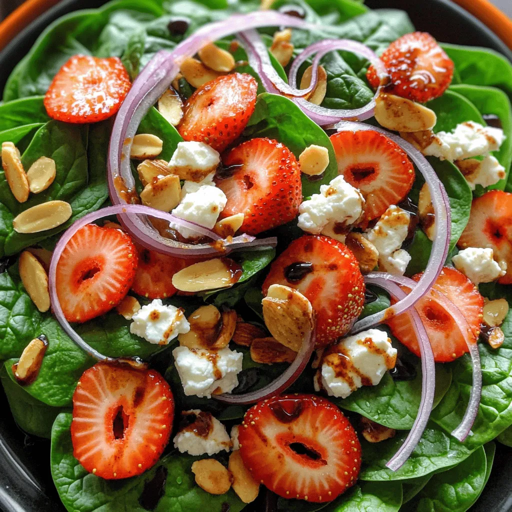 To make a great strawberry spinach salad, you