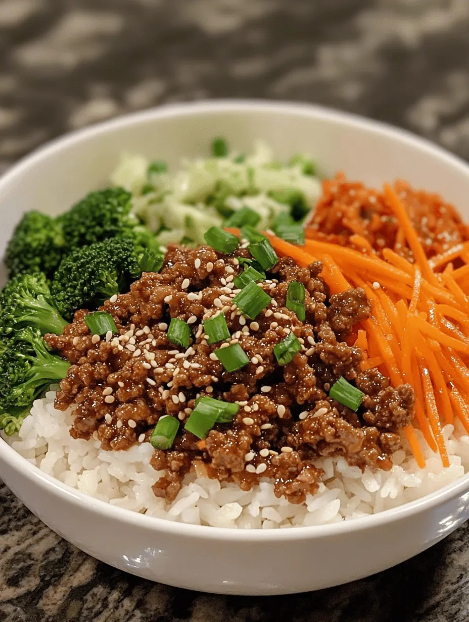 Savory Korean Ground Beef Bowl: A Flavorful Delight for Busy Weeknights