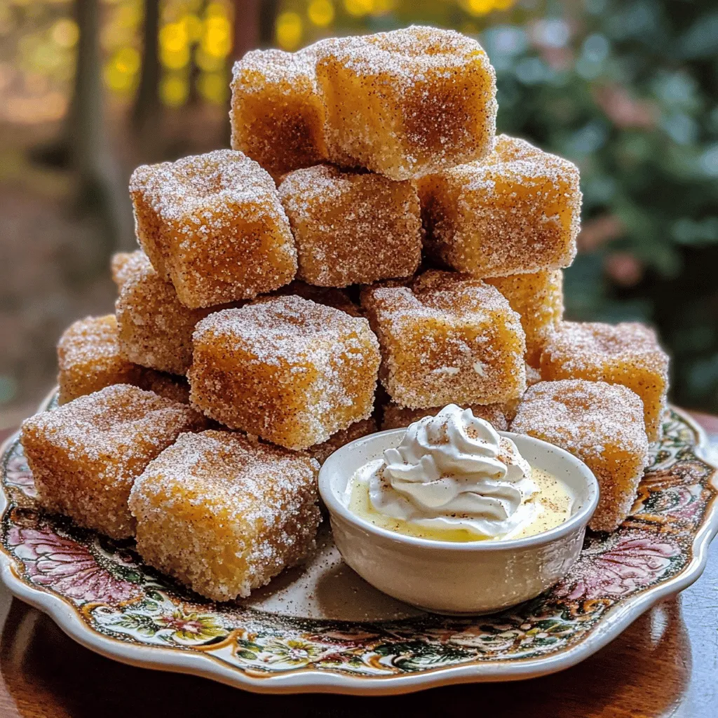 Angel food cake churro bites are a fun twist on the classic churro. They blend the lightness of angel food cake with the crispy texture of churros. This dessert gives you a taste of both worlds in every bite. You can enjoy them plain or with a sweet dip.