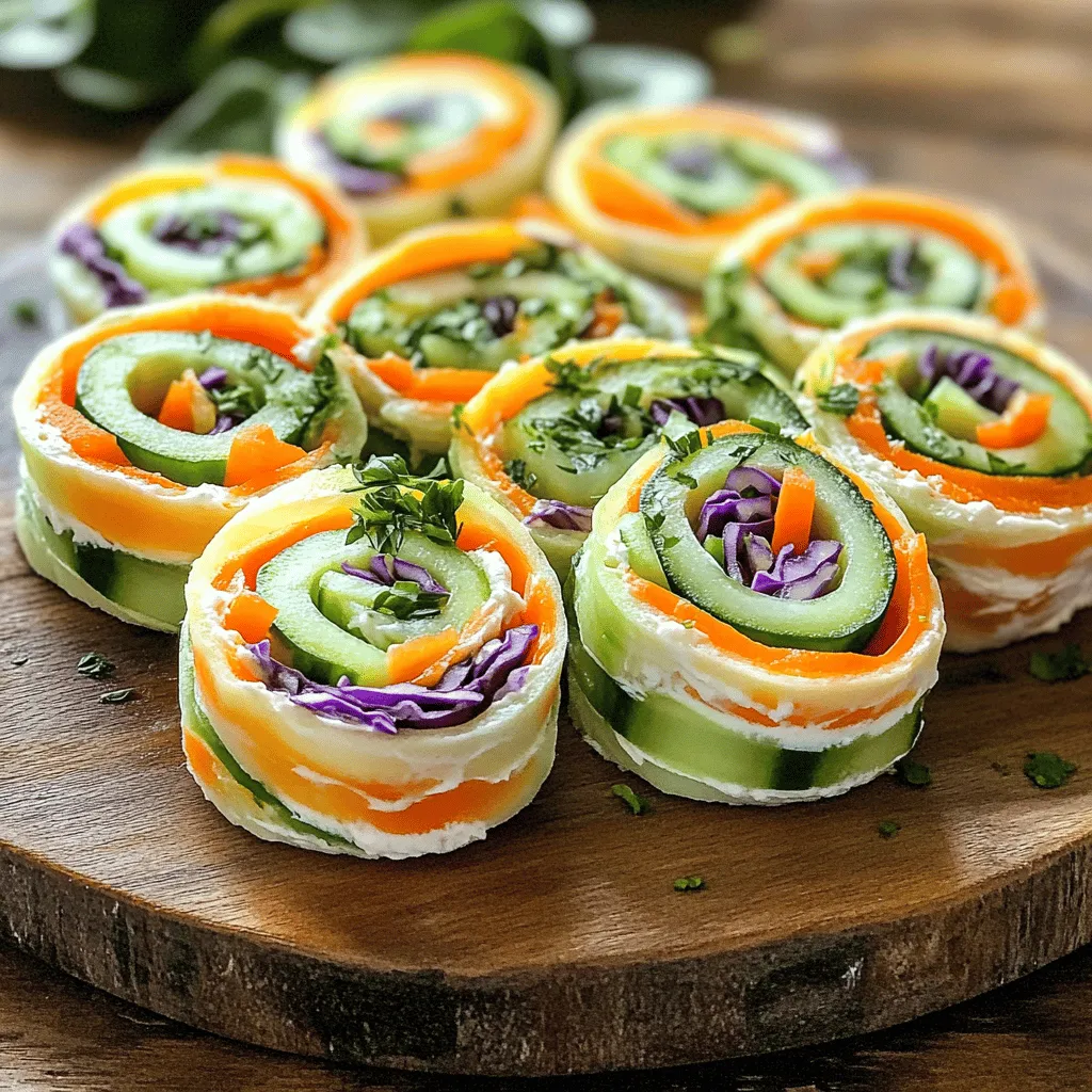 Rainbow Veggie Pinwheels Colorful and Nutrient-Packed