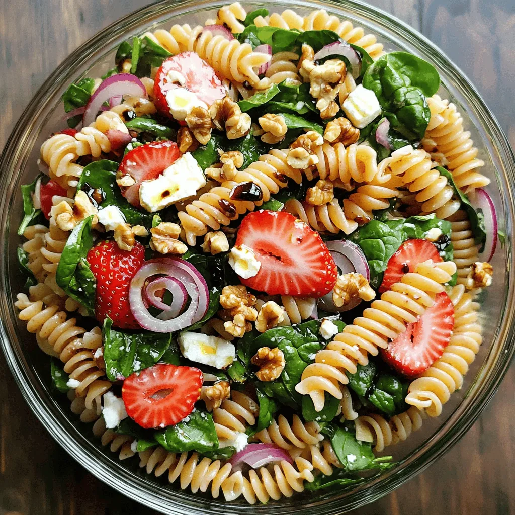 Strawberry Spinach Pasta Salad Fresh and Flavorful Dish