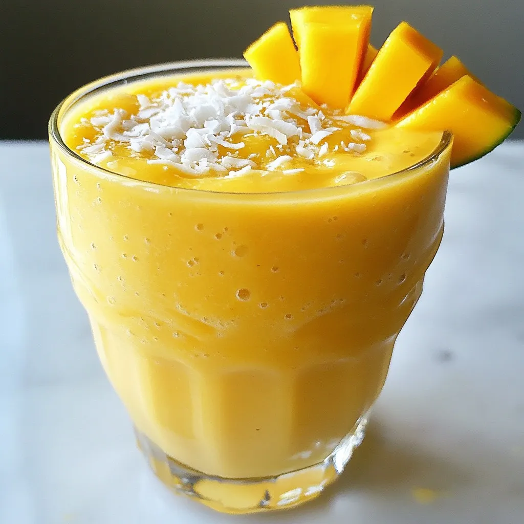 Mango Coconut Smoothie Refreshing and Creamy Drink