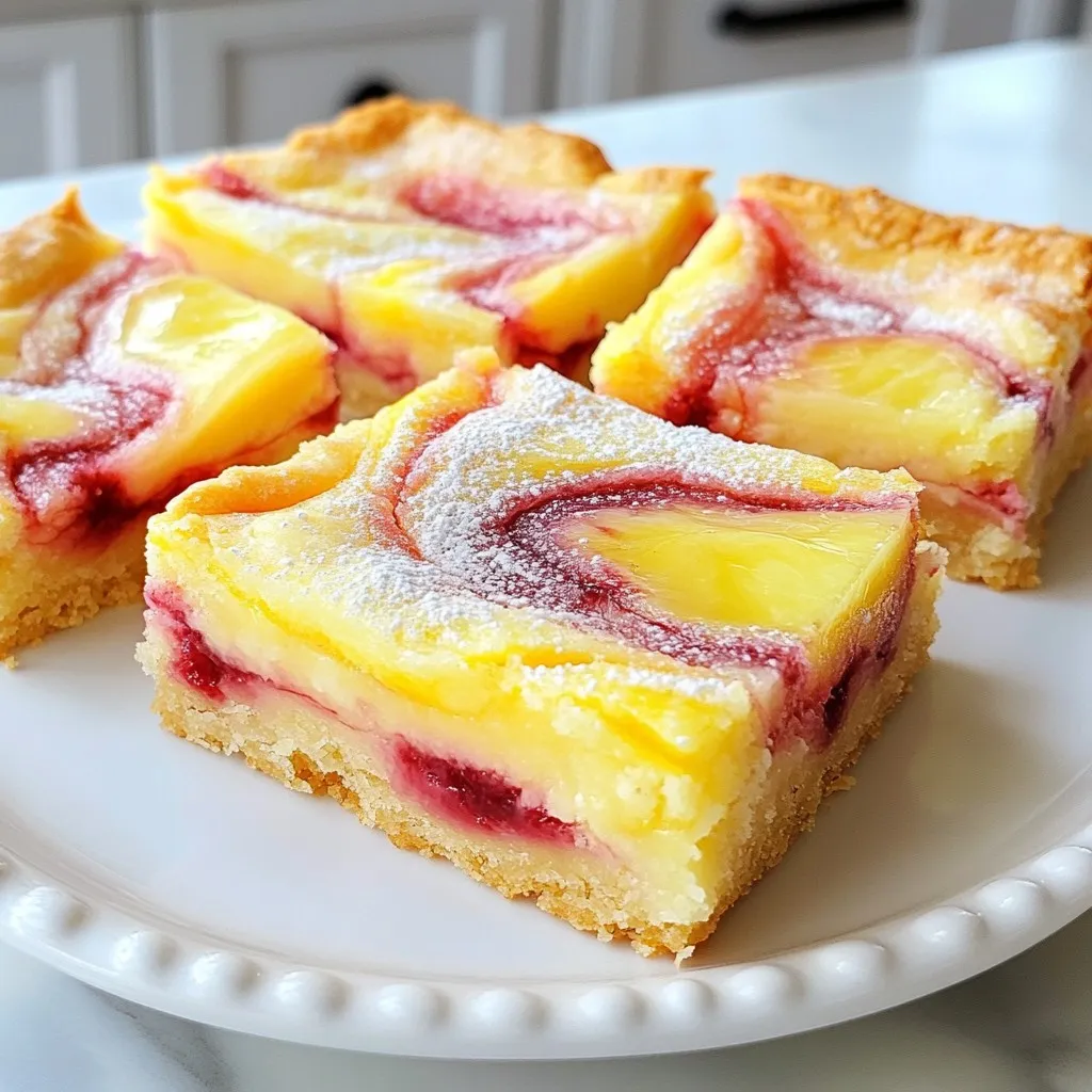 Raspberry Swirl Lemon Bars Delightful and Tangy Treat