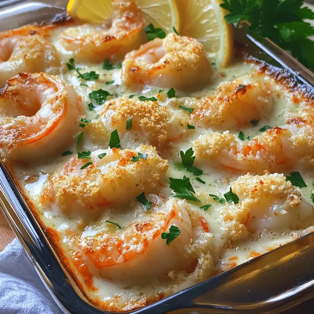 Delicious Garlic Shrimp Gratin Savory and Cheesy Dish