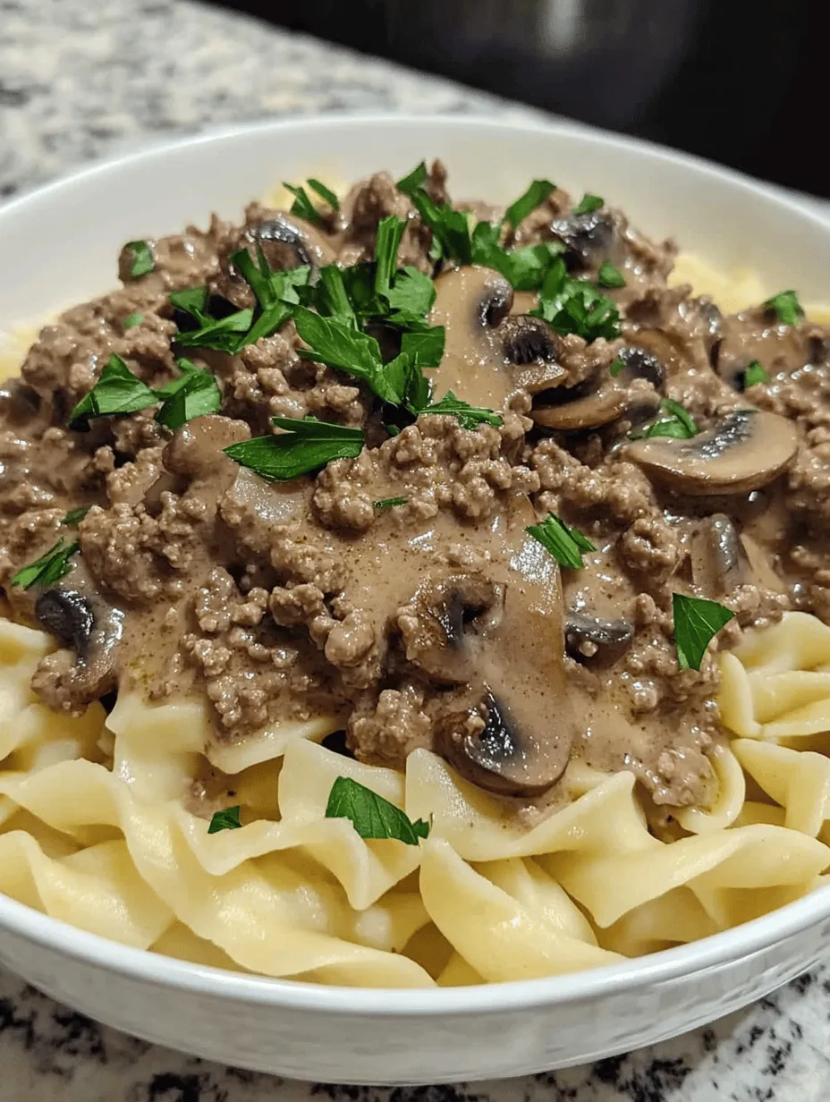 Savory Ground Beef Stroganoff: A Hearty Comfort Dish