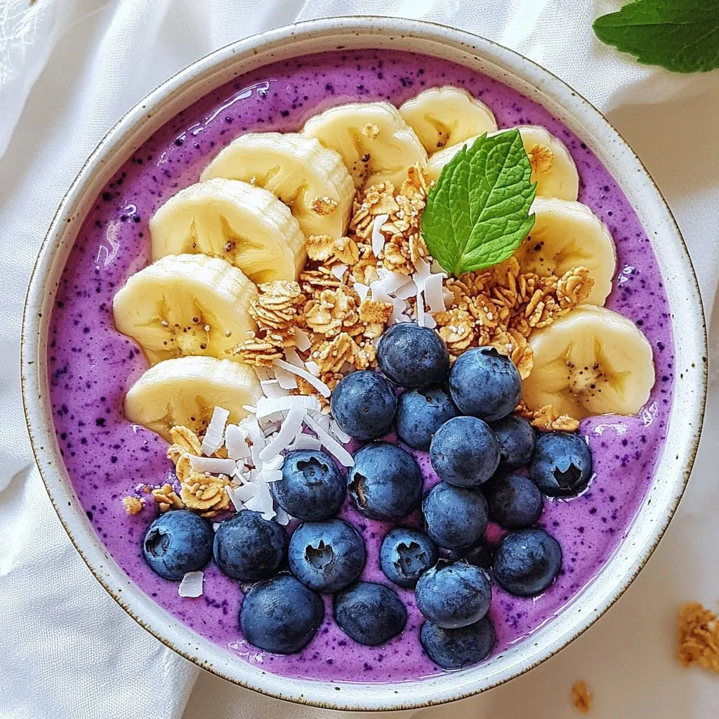 Blueberry Coconut Smoothie Bowl Refreshing and Nutritious