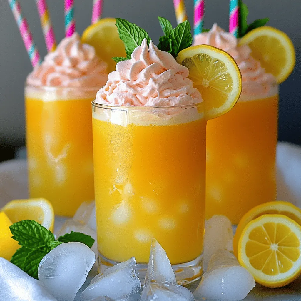 Whipped Pink Lemonade Refreshing Summer Drink Delight