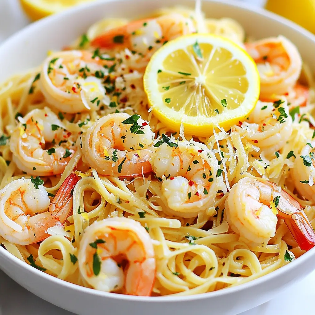 Lemon Garlic Shrimp Pasta Flavorful and Simple Dish