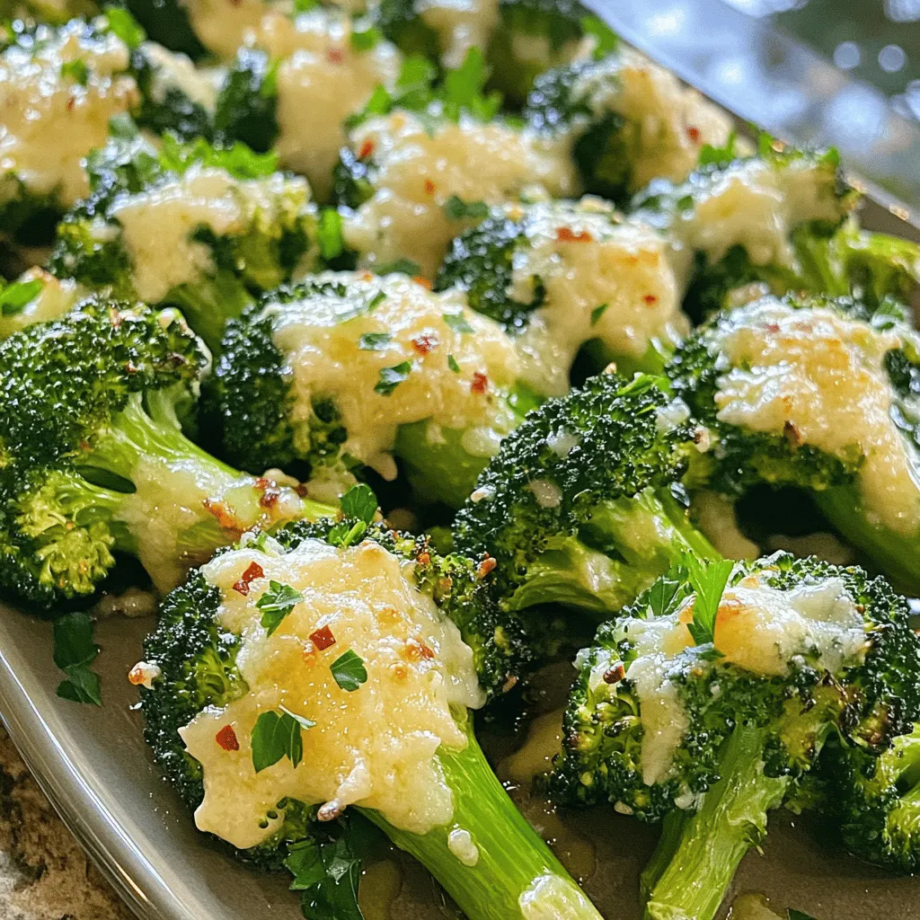 Garlic Parmesan Roasted Broccoli Healthy Side Dish