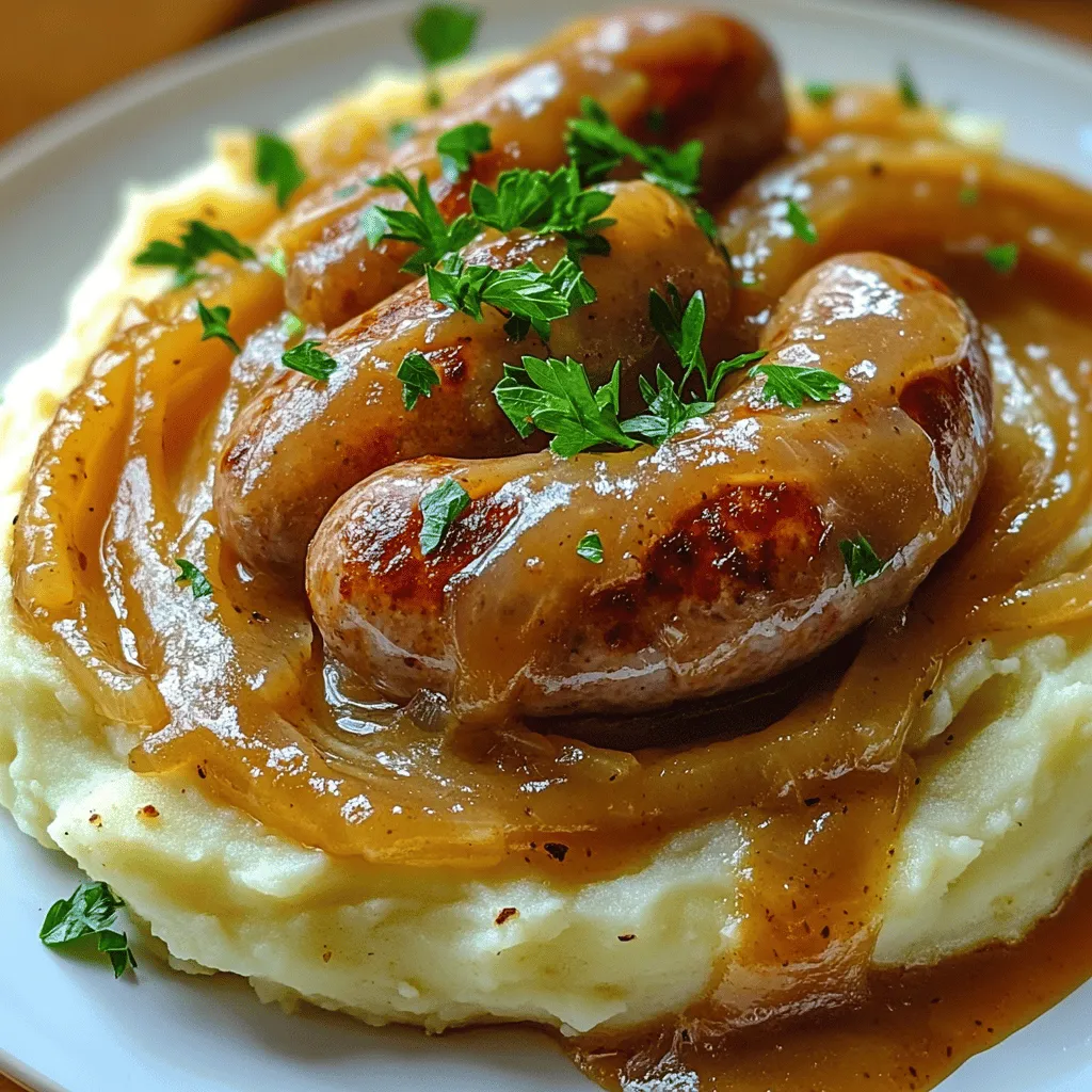 Bangers and Mash with Onion Gravy Flavorful Comfort Dish