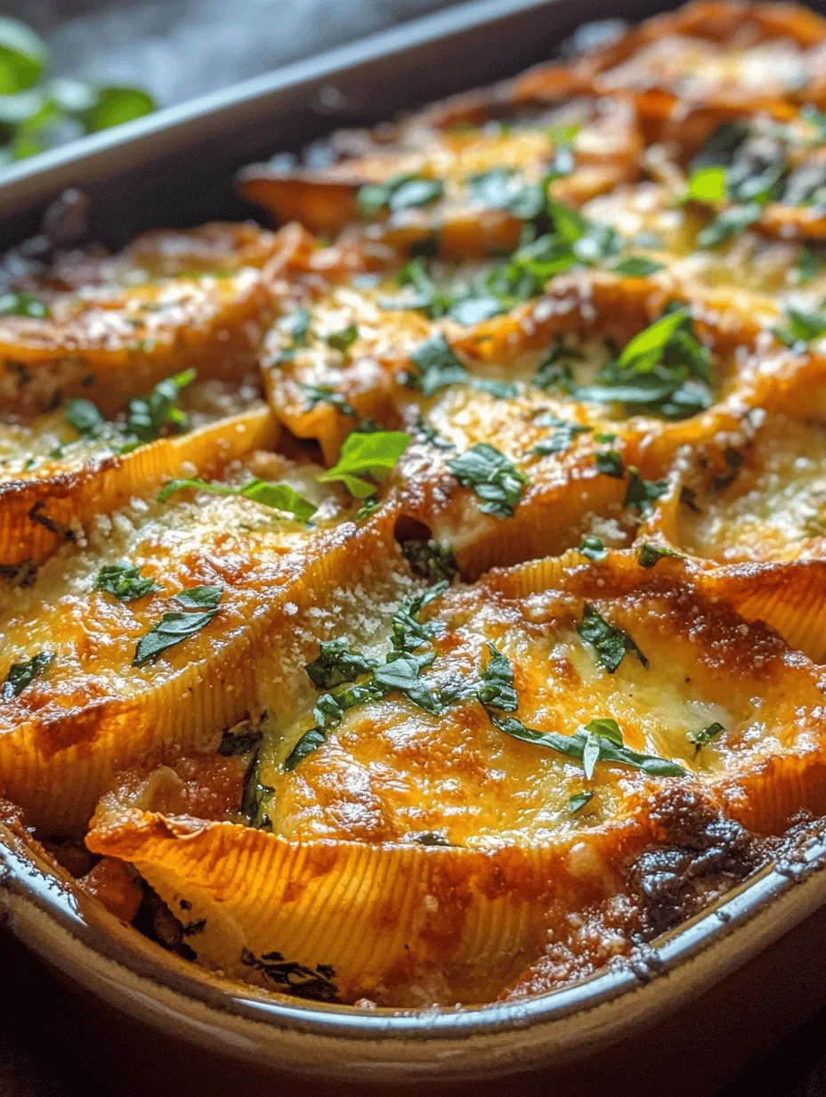 Garlic and Spinach Stuffed Pasta Shells: A Comforting Vegetarian Delight