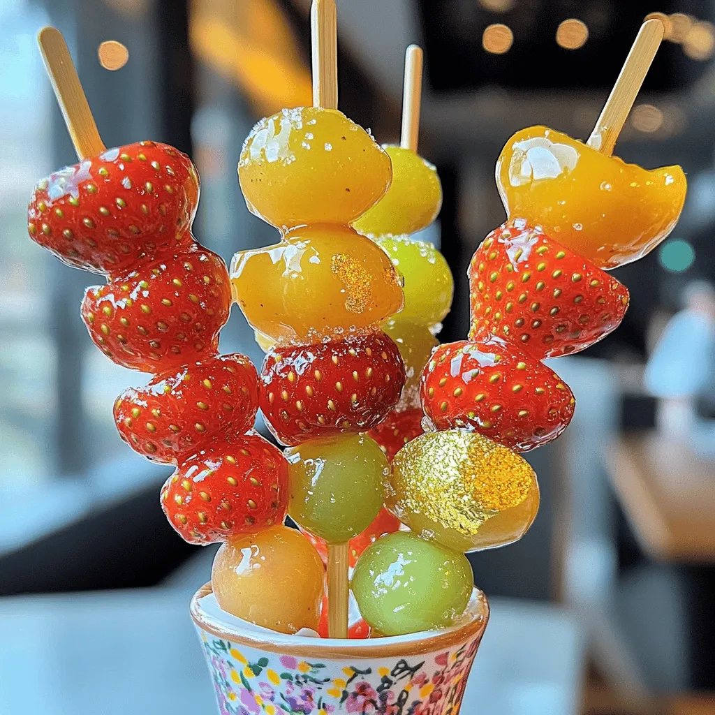 Tanghulu is a sweet treat made from fruits coated in hard candy. It has roots in Chinese culture and is often enjoyed at festivals. You might find it sold at street stalls, especially during celebrations. The colorful, shiny appearance makes tanghulu both tasty and fun to look at.