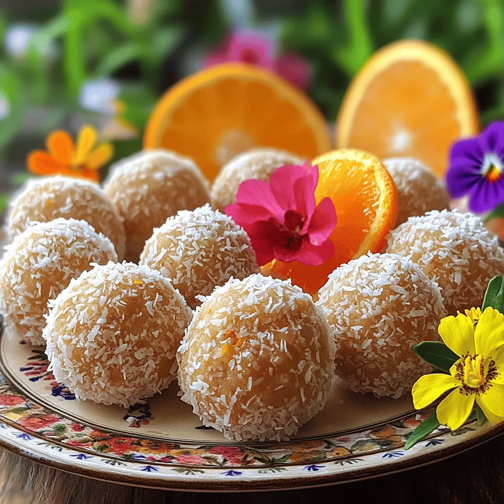 Orange blossom delight balls are a sweet treat made with simple ingredients. They blend the rich taste of almonds and dates with fragrant orange blossom water. These bites are not just tasty; they hold cultural value, especially in Middle Eastern cuisine. In many cultures, orange blossom symbolizes purity and is used in festive dishes.