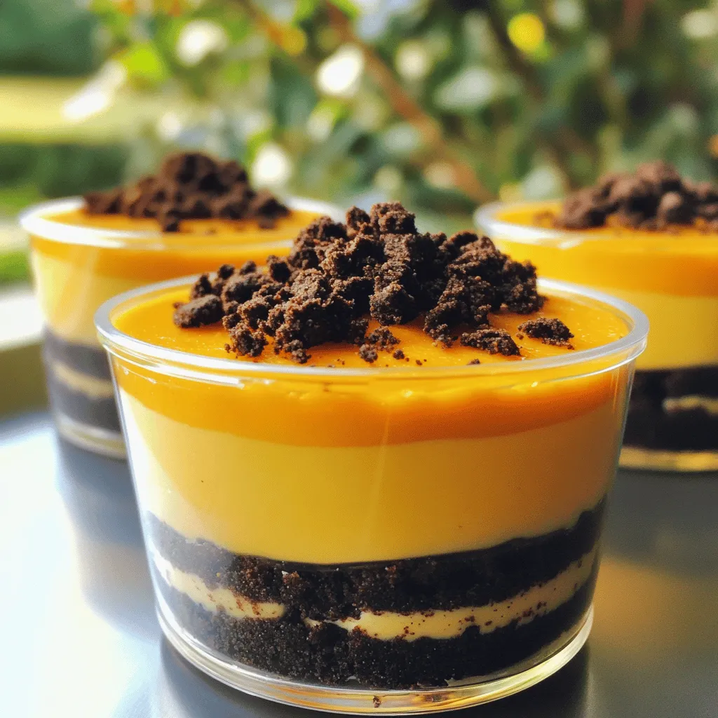 No Bake Oreo Pumpkin Cheesecake Cups Delight