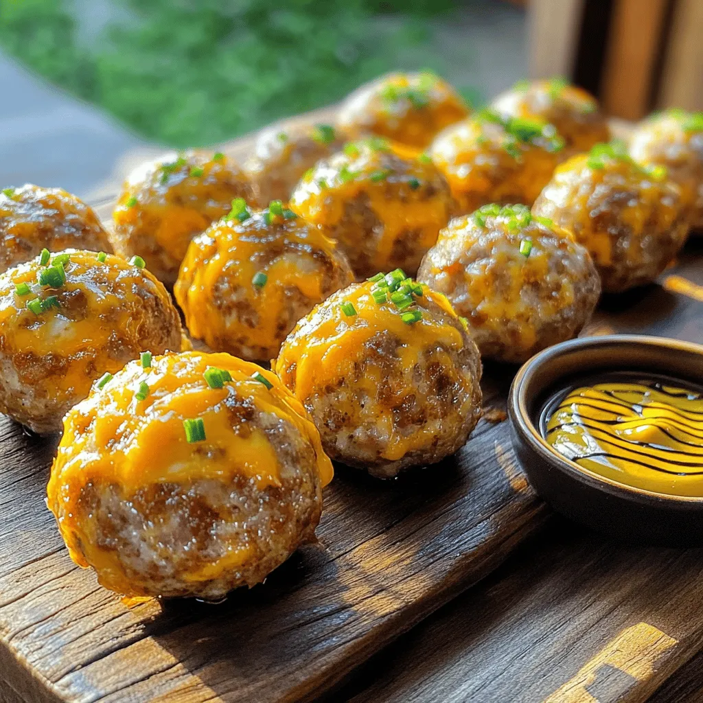 Sausage Balls with a Cheesy Twist
