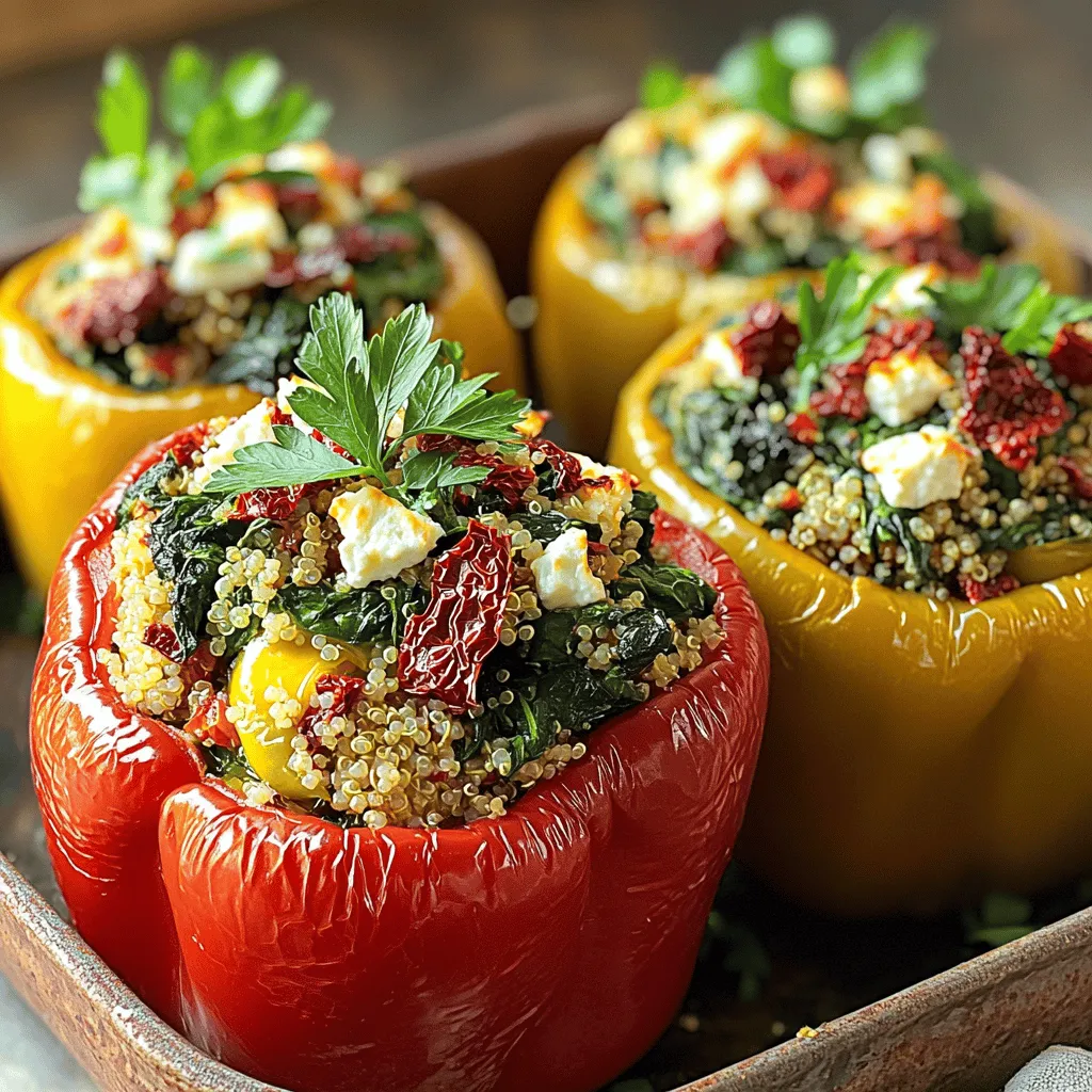 Spinach Feta Stuffed Peppers Healthy and Flavorful Dish