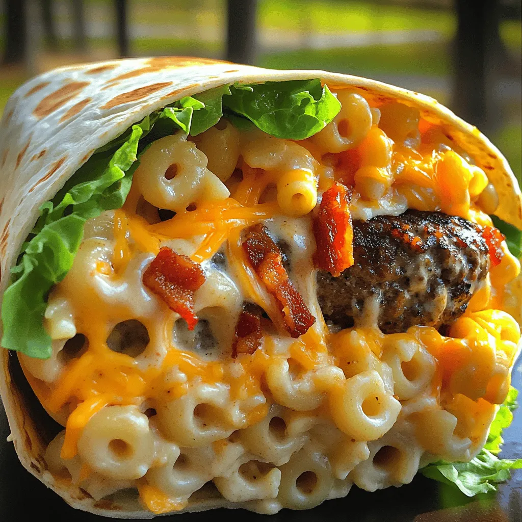 Indulge in the Ultimate Bacon Mac &#8216;n&#8217; Cheese Burger Wrap: A Comfort Food Delight