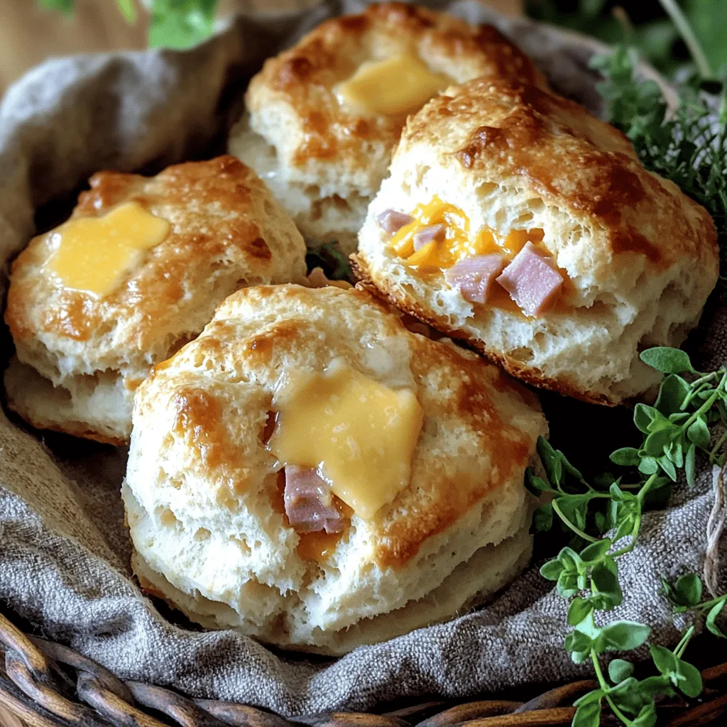 Ham and Cheese Butter Swim Biscuits Recipe Delight