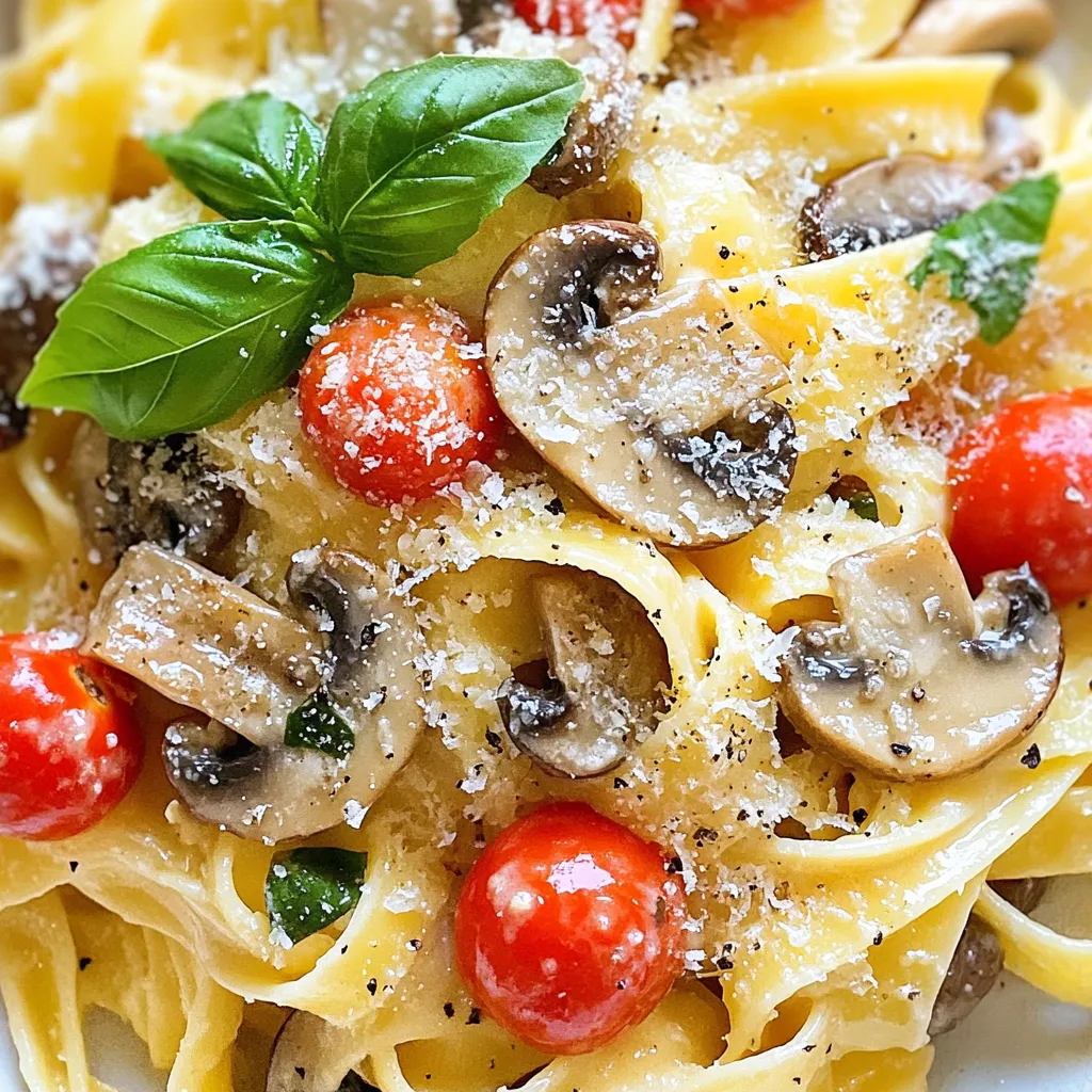 Creamy Tuscan Mushroom Pasta Flavorful and Rich Dish