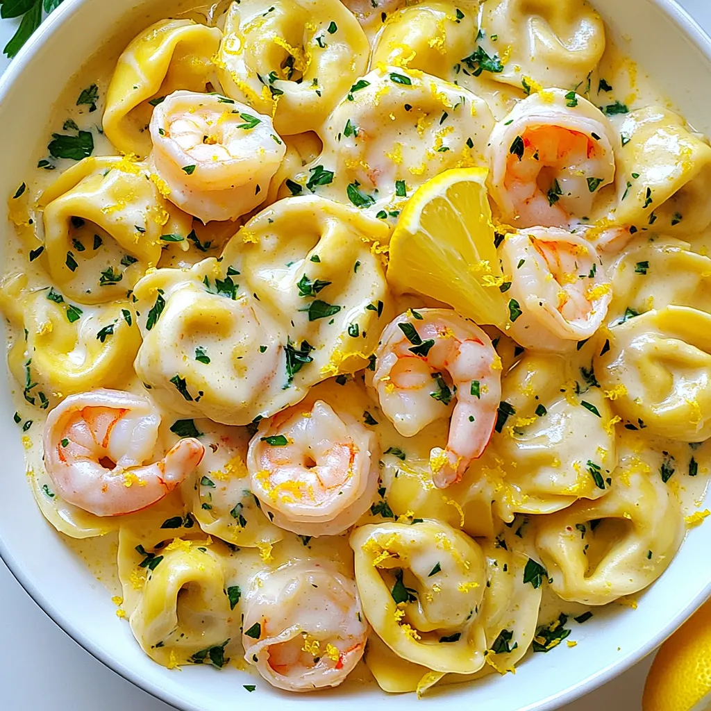 Creamy Lemon Shrimp Tortellini Quick and Tasty Meal