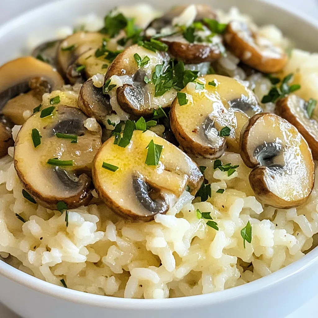 Garlic Butter Mushroom Rice Simple Flavorful Dish