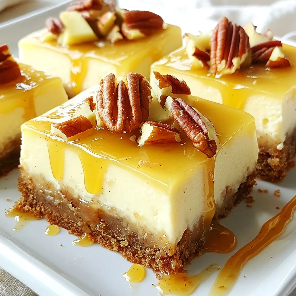 Apple Pecan Cheesecake Bars Delightful Dessert Treat