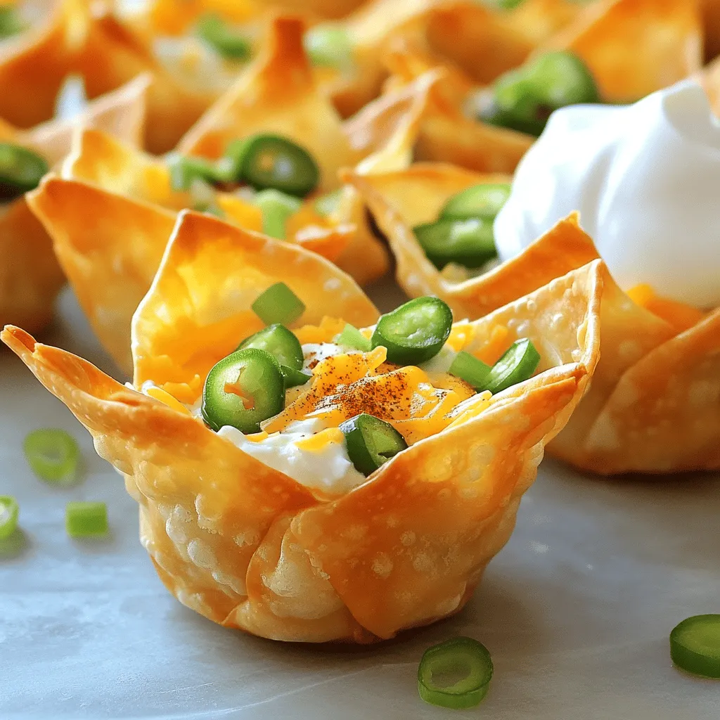 Spicy Jalapeno Popper Wonton Cups Flavorful Delight