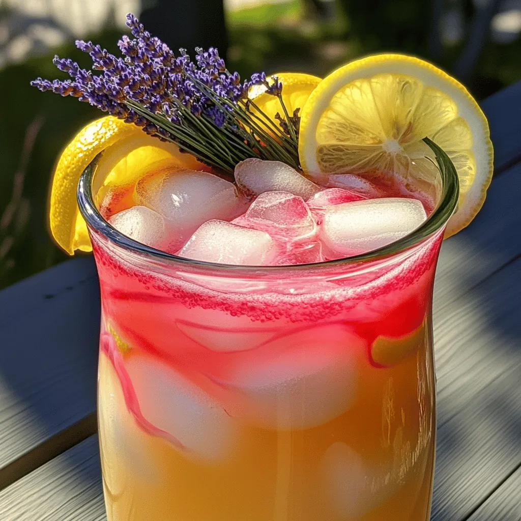 To make a great pink lavender lemonade, you need a few simple ingredients. The main item is fresh lemon juice, which gives the drink its zesty taste. You will need about one cup of lemon juice, so plan for 4 to 6 fresh lemons.