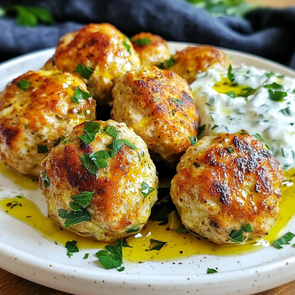 Baked Greek Chicken Meatballs Easy and Flavorful Recipe
