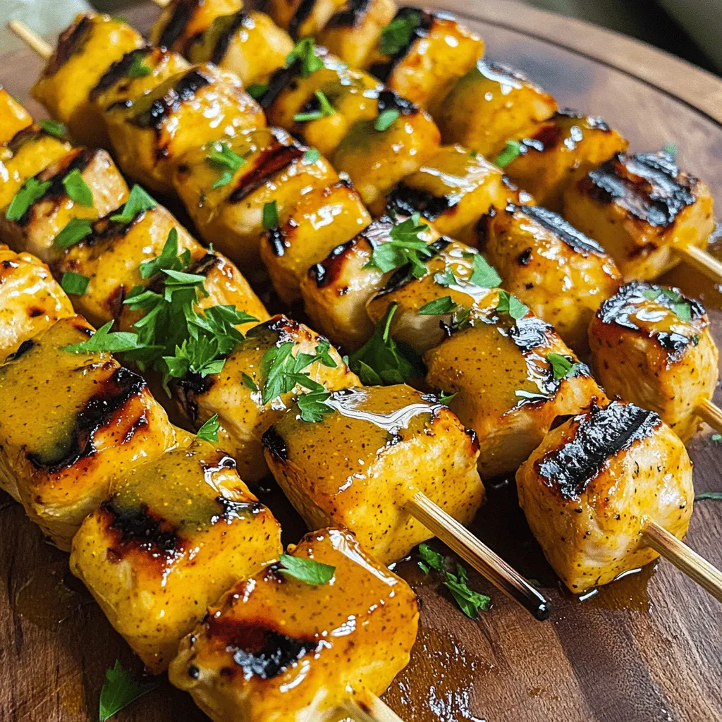 Honey Mustard Chicken Skewers Perfectly Grilled Delight