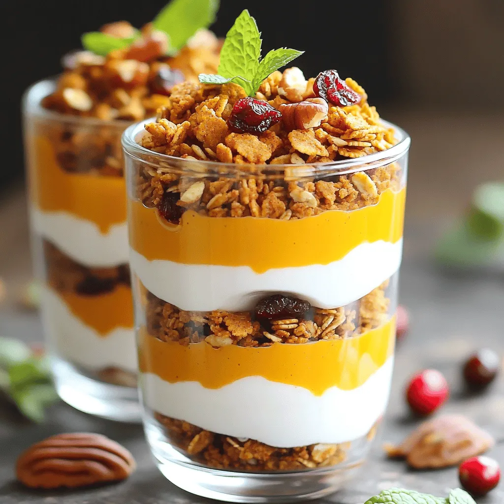 Pumpkin Spice Granola Yogurt Parfaits Delightfully Layers