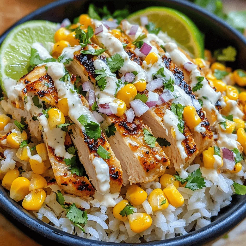 Loaded Street Corn Chicken Rice Bowl: A Fusion of Flavors