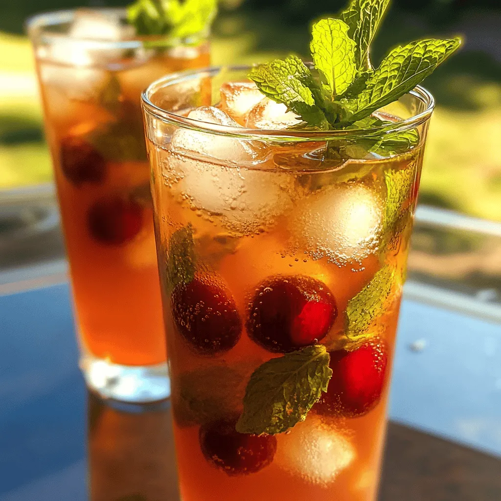 To make cherry iced tea with ginger, you need fresh and simple ingredients. Here’s what you will need: