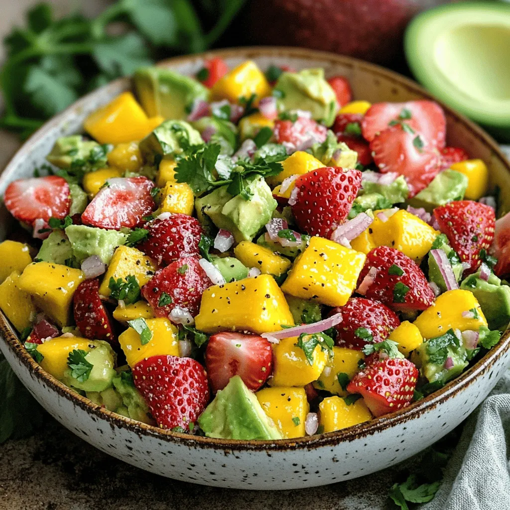 Avocado Strawberry Mango Salsa Fresh and Flavorful Dish