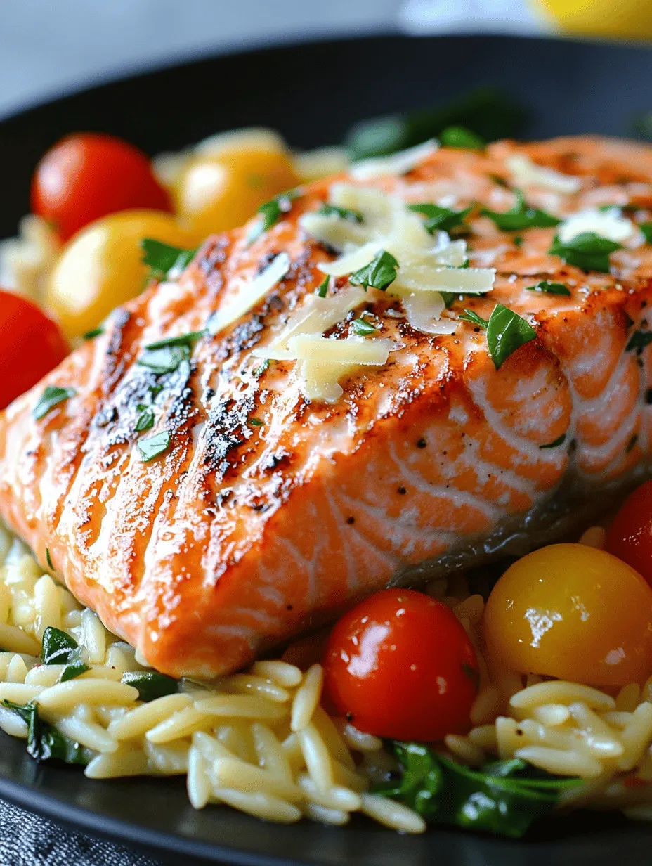One Skillet Salmon with Lemon Orzo Recipe