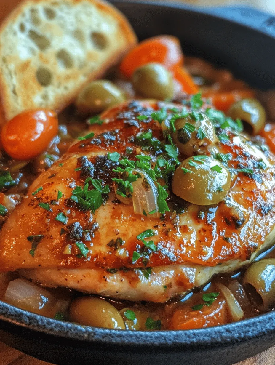 Garlic-Infused Mediterranean Chicken with Olives: A Flavorful Culinary Journey