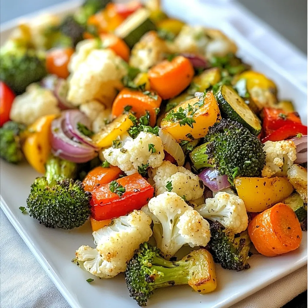 Garlic Herb Roasted Veggie Medley Fresh and Tasty Dish