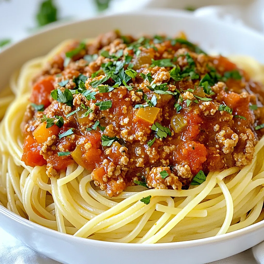 Garlic Herb Turkey Bolognese Flavorful and Simple Meal